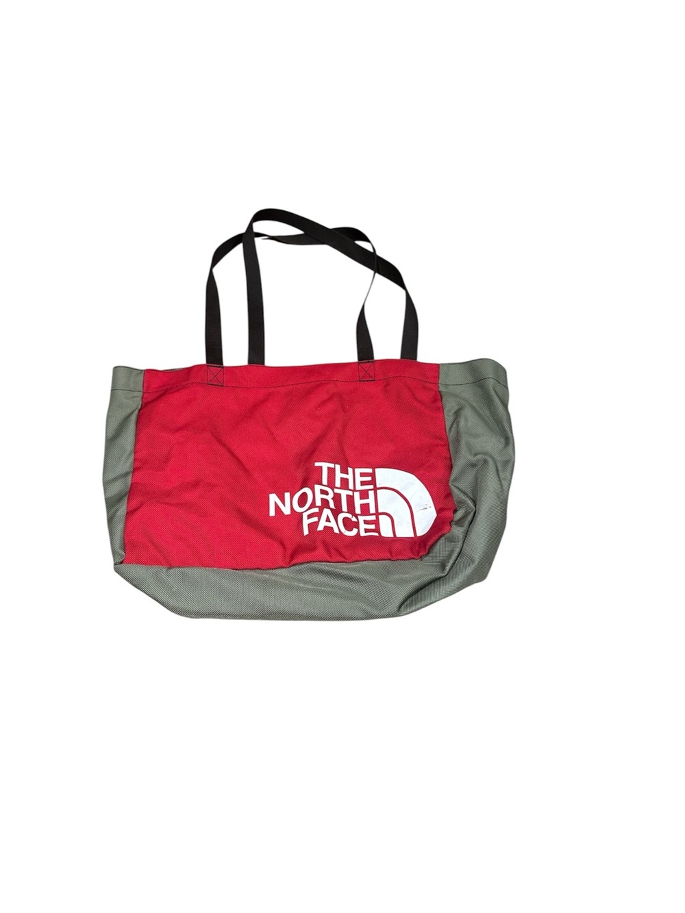 The North Face Red & Gray Duffel Tote with Black Straps
